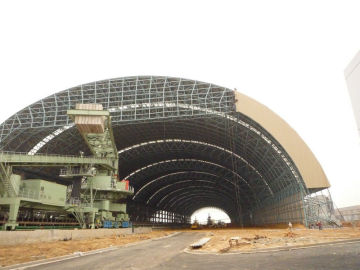 Prefabricated Long Span Steel Structures , X Brace Steel Space Frame