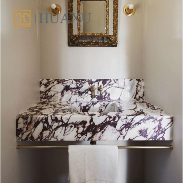 Huaxu 2024 Luxury Bathroom Furniture: Freestanding Marble Vanity Sink Cabinet