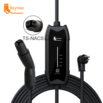 Portable 16A TS-NACS EV Charger for Electric Vehicle Charging