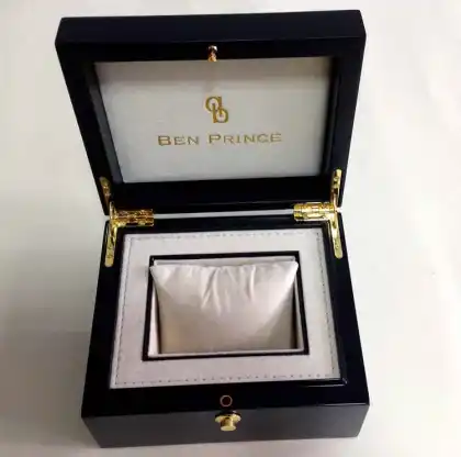 Matt Black Wooden Box For Watch Boxes Cases