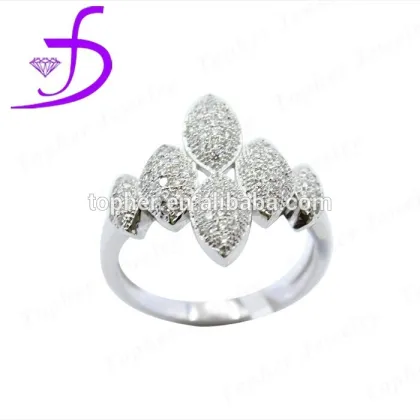 China factory direct sale rhodium plated 925 italian silver ring