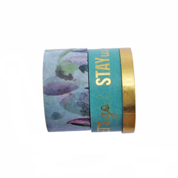Ensemble de papier washi de masquage en papier d'aluminium japonais sur mesure: Roll à un seul bricolage étanche bricolage