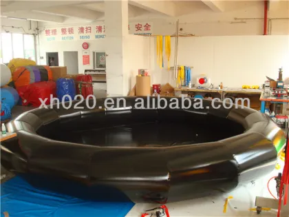 Commercial inflatable black hamster ball pool toys Dia. 4m