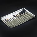 15 PCs Natural Bambusgriff Make -up -Pinsel -Set