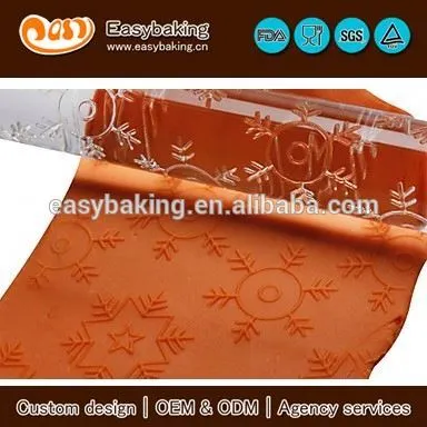 Utility fondant cake decorating snowflake acrylic textured rolling pin
