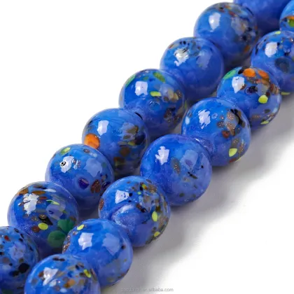 Search Engine: Discover Unique Pandahall Round Blue Handmade Glass Lampwork Beads Online