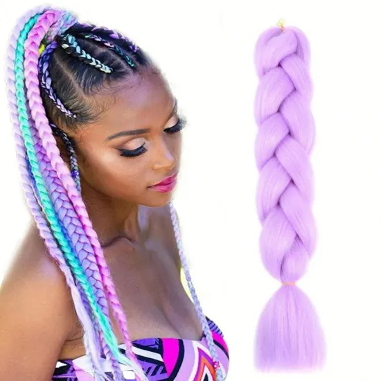 Hot selling Jumbo Braiding Ombre Color Synthetic Braiding Hair Extensions 24inch 100g for crotchet jumbo Braid hair