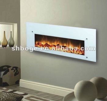 Wall-mounted electric fireplace
