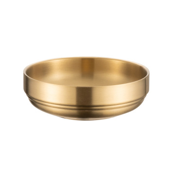 Korean Gold Ramen Bowls - Stainless Steel Serving Bowl for Noodles and More