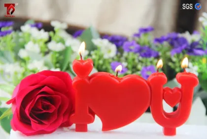 I LOVE YOU wedding candle