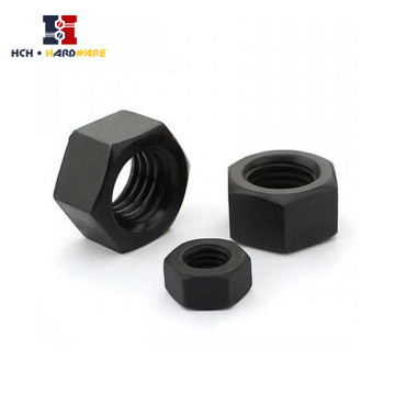 Hex nut carbon thép màu đen chỉ số liệu