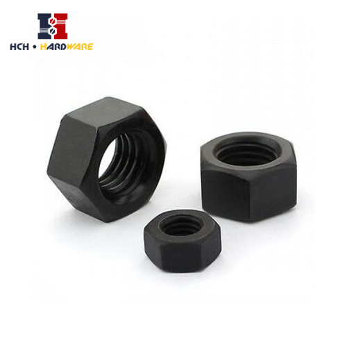 Hex Nut Carbon Steel Black Fine Thread Metric