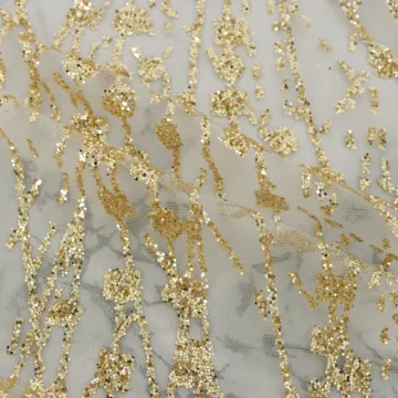 100% Nylon Glitter Tulle Fabric