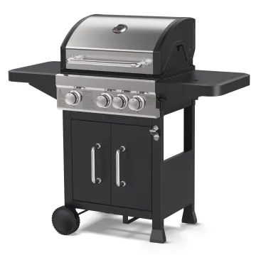 Performance 3-Burner Cart Style Liquid Propane Gas Grill, Stainless Steel