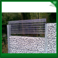 PVC-coated black gabion basket panel