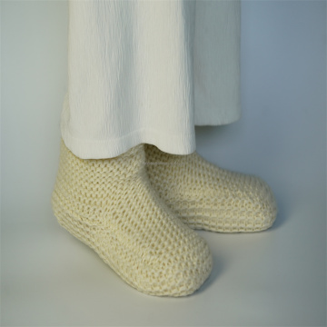 Indoor Women's Fuzzy Slipper Socks with Anti-Slip Bottoms - Solid Color Basic Designs