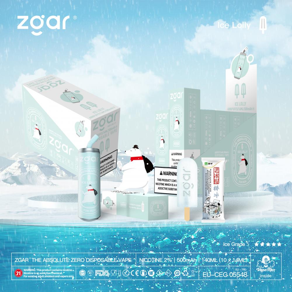 يمكن التخلص من Vape Zgar Bar 6000 Puffs أفضل النكهات