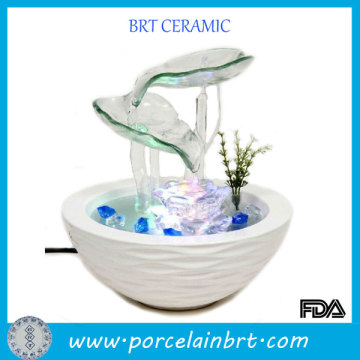 Elegant ceramic water fountain for home decoration
