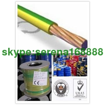 BASEC APPROVAL H07V-R/H07V-U 6491X BVR PVC Insultated earth CABL