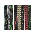 Flame Retardant Black/ Green Braided Sleeve