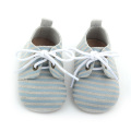 New Styles Stripe Læder Baby Oxford Sko Engros