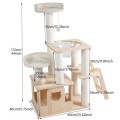 Cat Climbing Tree Tower Wooden Scratcher Condo Indoor Eco-Friendly Pet Activity Center Durable Construction Stylish Home Carton