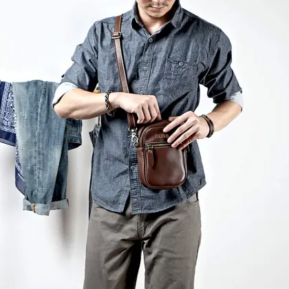 Fashion Men PU Leather Shoulder Bag For Men