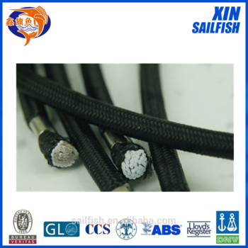 10mm black bungee ropes with white latex