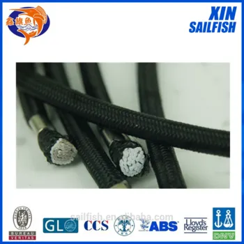 10mm black bungee ropes with white latex