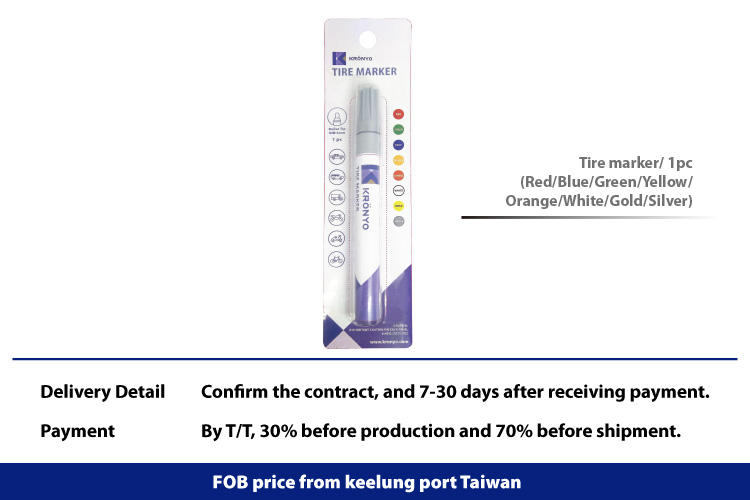 타이어 문자 용 타이어 마커 펜에는 여러 색상이 있습니다