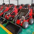 Mini skid steer loader rubber tracks with attachments