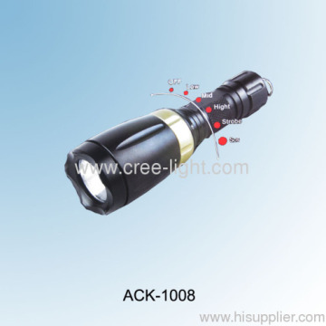 Rotary Dimming High Power Cree Q5 Led Flashlight Ack-1008 