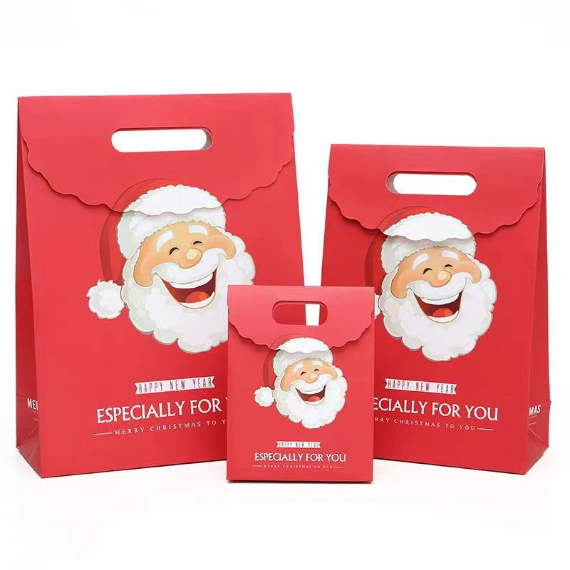 Joyeux noël veille emballage cadeau créatif en carton blanc sac de papier de Noël