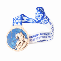 Custom printed ribbon transparent paint medal