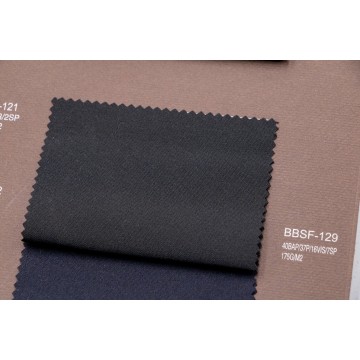 Black Plain Solution-Dyed TR Fabric