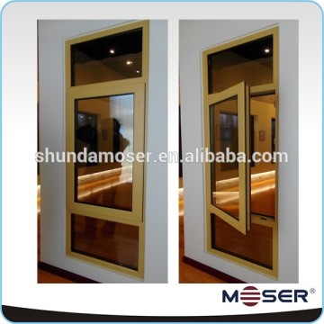 German style wood aluminum cladding casement swing out double glazing window