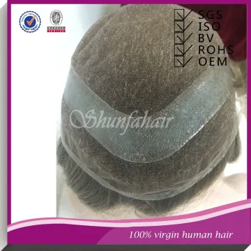 Full lace human hair wig for black men, french lase base toupee,bleached toupee