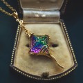 Western retro pyramid pendant