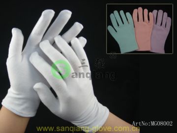 cheap price 92%cotton 8%spandex colorful moisturising gloves/white cotton work gloves