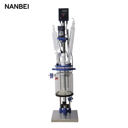 Mini Electric Vacuum Glass Reactor Steam Jacketed Reactor
