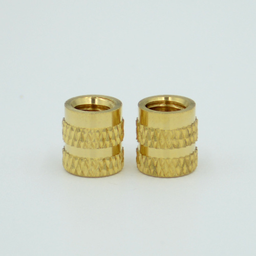 knurled brass nut CNC produced brass thread insert for plastic Factory