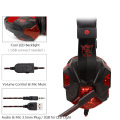 Headset gaming peredam bising, headphone gaming suara surround untuk Laptop dan Desktop