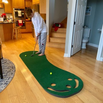 Three-Hole Putting Mat - Indoor Putting Green Mats
