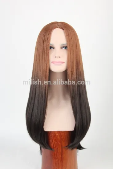 MFW-0089 Top New beauty long synthetic fashion source hair wig, gradient color wig