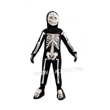 Roupa de Halloween de meninos com impressão de crânio