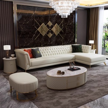 Tùy chỉnh ghế sofa góc da sang trọng của Mỹ