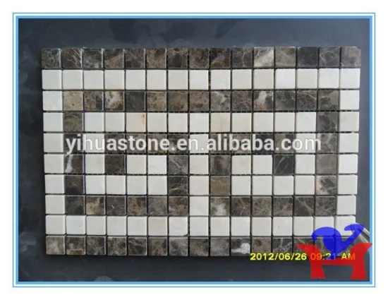 Dark Emperador marble mosaic
