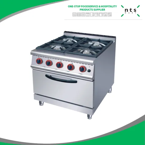 hotel restaurant Kitchen 4 Gas Burner with Gas Oven