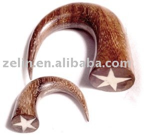 Star silicone ear plug & expander body jewelry