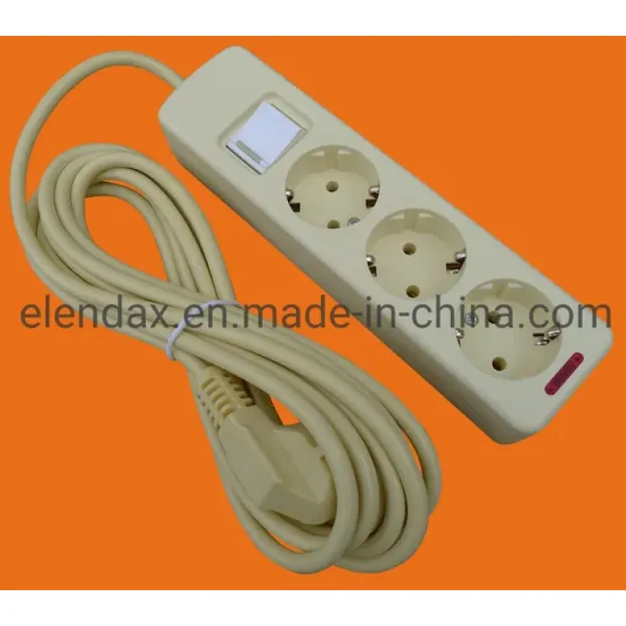 Kabel Ekstensi Daya Sakelar 3 Arah Gaya Eropa (E5003ES)